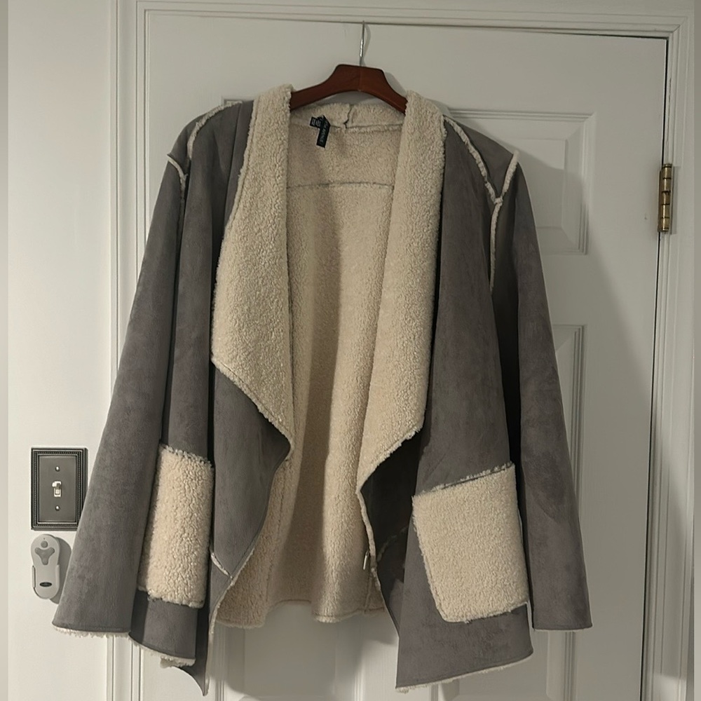 Saks Fifth Avenue Faux Suede Shearling Jacket